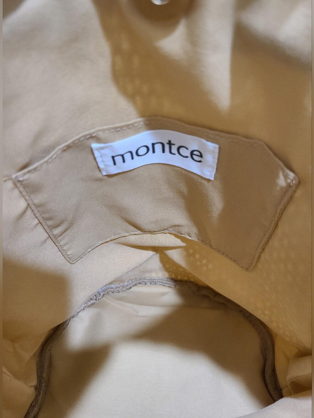 Montce Ali Woven Straw Bucket Bag Ivory & Chestnut Brown NWT - Picture 12 of 14